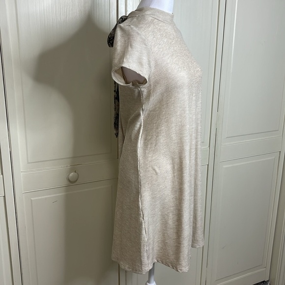 BLU PEPPER Women’s Contrast Mocked Tie Back Knit Dress Size S In Cream Size S - Picture 5 of 10